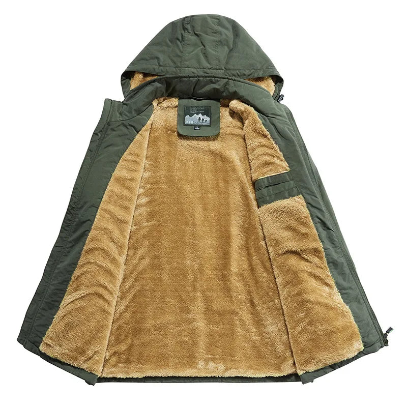 Men's Casual 2024 Winter Jacket Men's Fleece and Thick Youth Outdoor