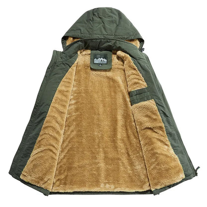 Men's Casual 2024 Winter Jacket Men's Fleece and Thick Youth Outdoor