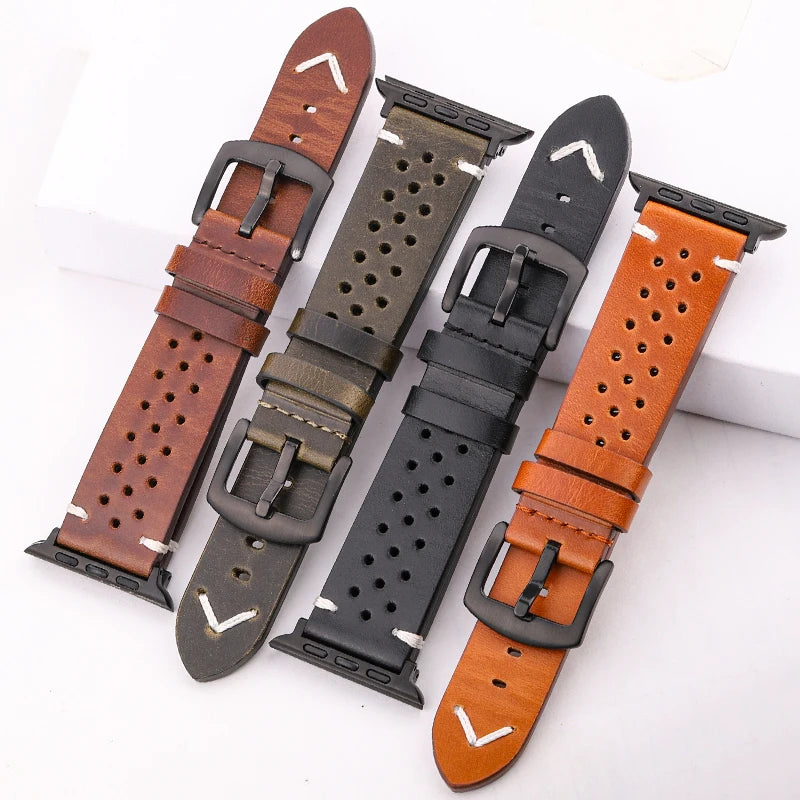 Lady Genuine Leather Strap For Apple Watch Band