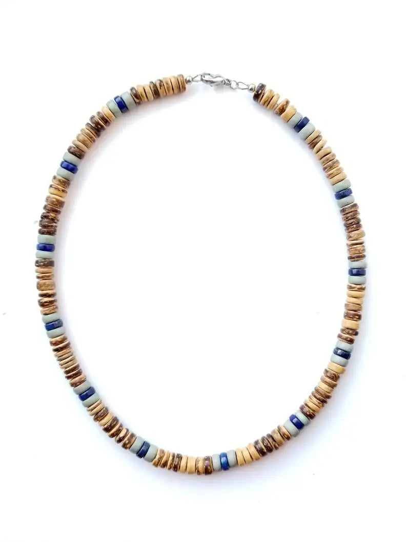 Mens Tribal Mens Summer Turquoise Necklace Mens Boho Necklace