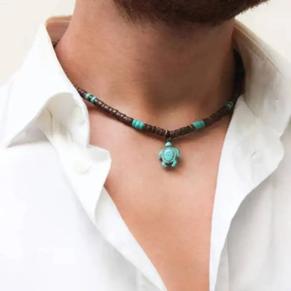 Mens Tribal Mens Summer Turquoise Necklace Mens Boho Necklace