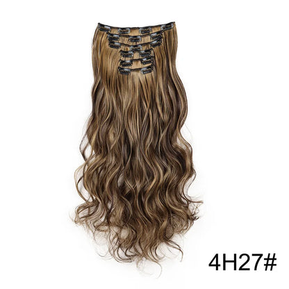 WIGSIN 24Inch Synthetic  Long Wavy Curly Clip-In Hair Extensions Hairpieces Daily Hair Accessories for Women
