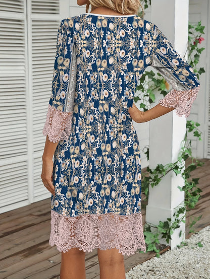 Fashion Elegant Women Dress Loose Casual Dress Women Printed Dress New Temperament