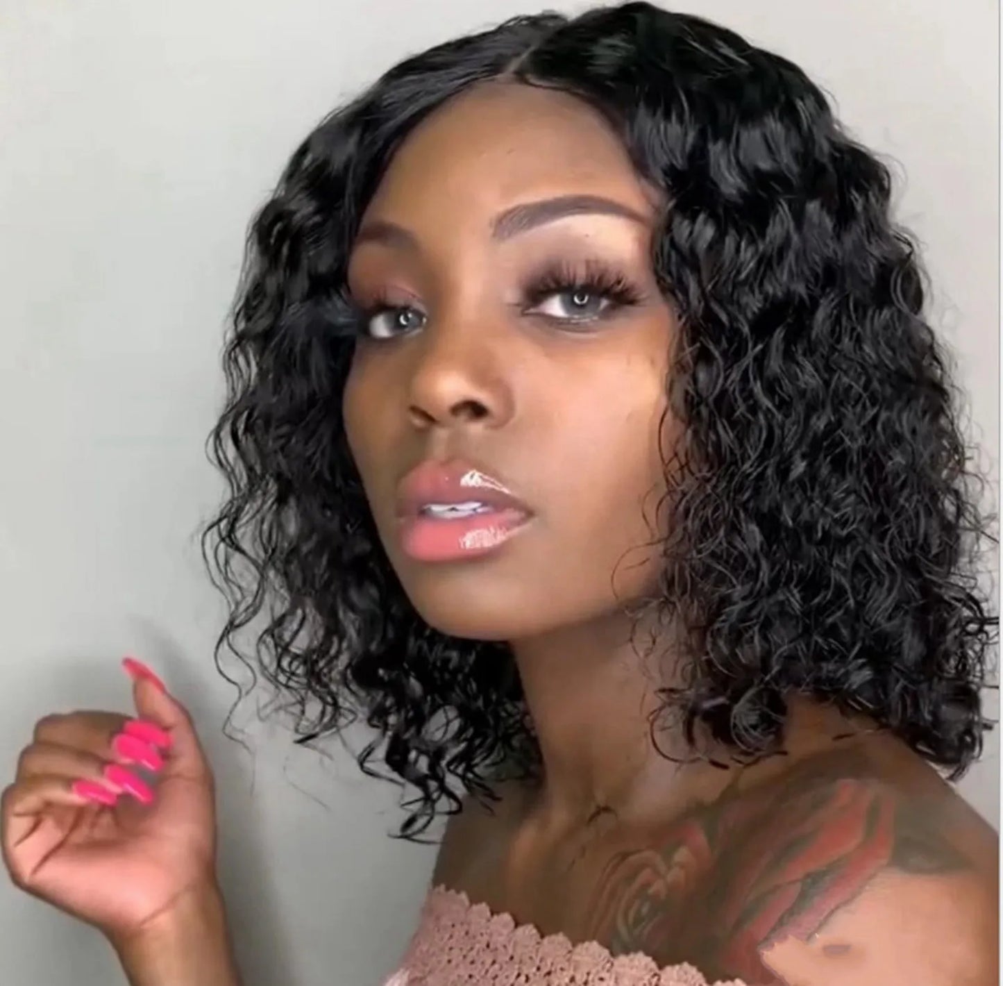 Wig Women'S  Curly Shaggy Face Fixing False  head cover fashion