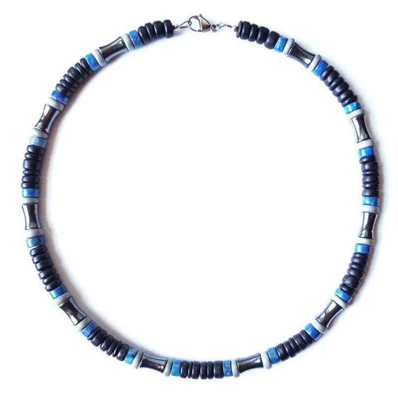 Mens Tribal Mens Summer Turquoise Necklace Mens Boho Necklace