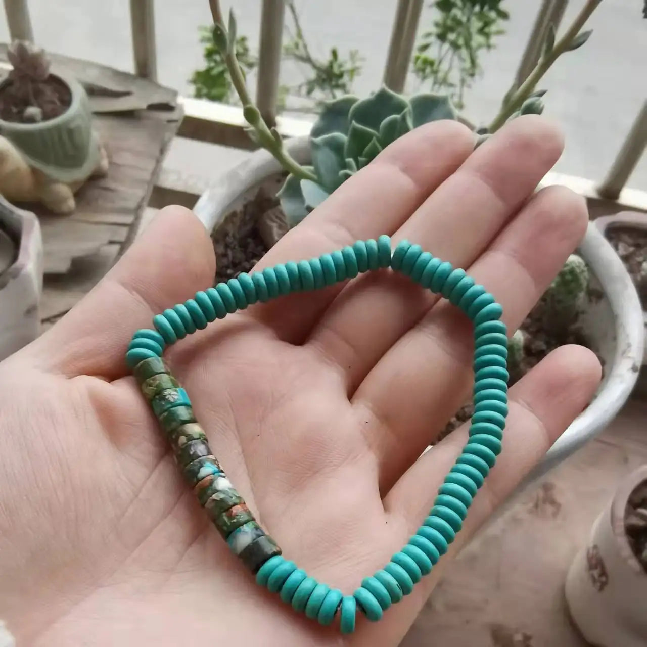 Coconut Bead Bracelet, Turquoise or Hematite, Mens Bracelet Mens Gift Mens Beaded Bracelet