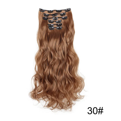 WIGSIN 24Inch Synthetic  Long Wavy Curly Clip-In Hair Extensions Hairpieces Daily Hair Accessories for Women