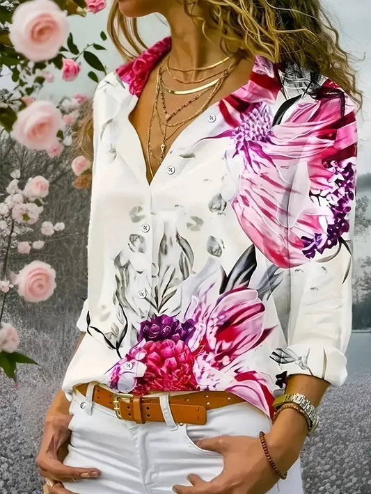 Women's shirts slim fit sexy soft and comfortable loose button lapel spring summer designer design plus size 2024