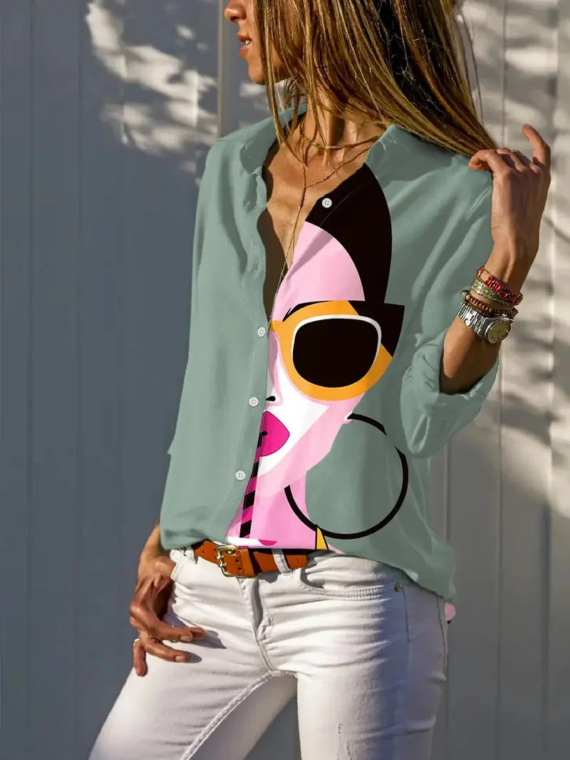 Women's shirts slim fit sexy soft and comfortable loose button lapel spring summer designer design plus size 2024