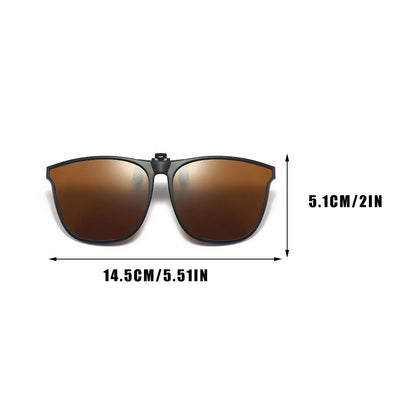 New Polarized Flip-up Sunglasses Clips Retro Big Size