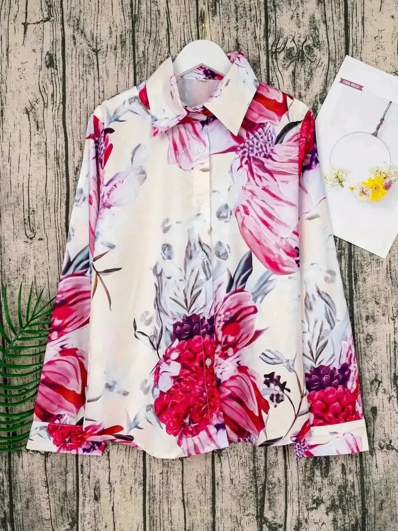 Women's shirts slim fit sexy soft and comfortable loose button lapel spring summer designer design plus size 2024